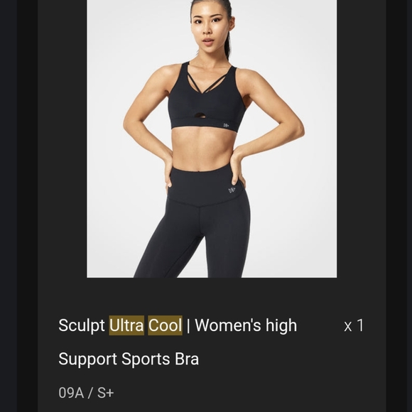 Yvette Sculpt Ultra Cool high Support Sports Bra, S - Picture 10 of 10